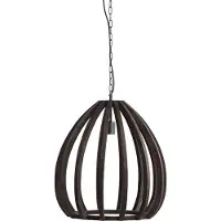 Light & Living Houten hanglamp Barsia Ø 50cm - walnoot kleur