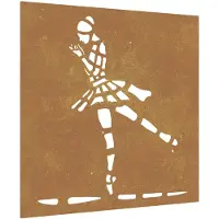 vidaXL Wanddecoratie tuin balletdanserontwerp 55x55 cm cortenstaal