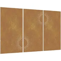 vidaXL Wanddecoratie tuin 3 st zonontwerp 105x55 cm cortenstaal