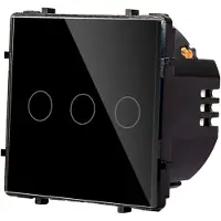 Perfect Switches MODULE | TOUCH | ZWART | AAN/UIT | WIFI + RF | DRIEVOUDIGE SCHAKELAAR