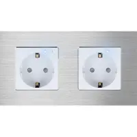 Perfect Switches WANDCONTACTDOOS | ALUMINIUM | ZILVER | TWEEVOUDIG | WIFI