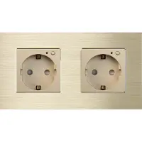 Perfect Switches WANDCONTACTDOOS | ALUMINIUM | GOUD | TWEEVOUDIG | WIFI