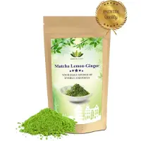 Green Life Japanse Matcha Thee Lemon Ginger - 50 gram - Verhoog uw weerstand met Matcha Lemon-Ginger extract