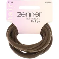 Zenner Haarelastiek Roll-up Xxs Bruin 8 Stuks