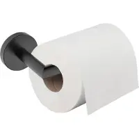 Mueller Hilton toiletrolhouder met vaste arm mat zwart
