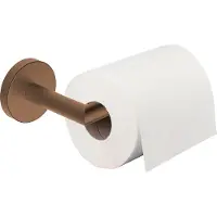 Wiesbaden Alonzo toiletrolhouder met vaste arm geborsteld brons koper