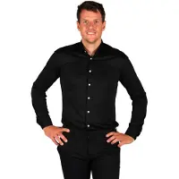 Coppens Herenhemd Basic colour zwart | Maat S
