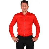 Coppens Herenhemd Basic colour rood | Maat 3XL +