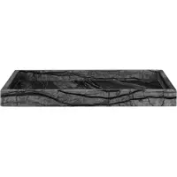 Mette Ditmer Marble dienblad 16x31 cm Zwart-grijs