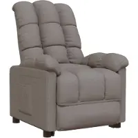 vidaXL Fauteuil verstelbaar stof taupe