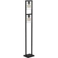 Eglo Staande lamp JUBILY Vloerlamp in zwart van staal - excl. E27 - 2X40W (1 stuk)