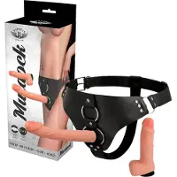 Harness attraction | Murdock 1 + 1 Dong Flesh 19.8 + 15cm X 4cm | Dildo with Strap on Harness | BDSM | Fetish | Dildo