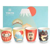 Tokyo Design Studio - Kawaii - Koppenset - 4-delig - 170ml - Porselein