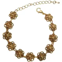 Zeeuws Meisje - Elegante bescheiden armband Zeeuwse knoopjes verguld