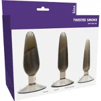 Kinx Twisted Smoke Butt Plug Set Smoke OS