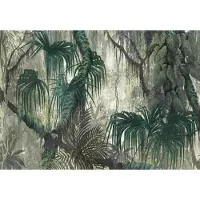 Fotobehang - Planten - Jungle - Bos - Bladeren - Natuur - Groen - Vliesbehang - 254x184cm (lxb)