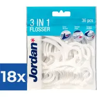 Jordan 3 in 1 - 36 st - Flosser - Voordeelverpakking 18 stuks