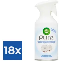 Air Wick - Luchtverfrisser - Spray - Zachtheid van Katoen - 250ml - Voordeelverpakking 18 stuks