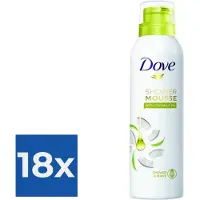 Dove Coconut Oil - 200 ml - Shower Foam - Voordeelverpakking 18 stuks