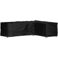 vidaXL Tuinmeubelhoezen met 16 oogjes L-vormig 260x210x80 cm