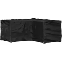vidaXL Tuinmeubelhoezen met 16 oogjes L-vormig 215x215x90 cm