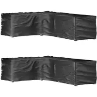 vidaXL Tuinmeubelhoezen L-vormig 2 st 18 oogjes 220x285x80 cm