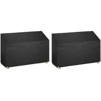 vidaXL Tuinbankhoezen 2 st 8 oogjes 190x70x70/88 cm polyetheen