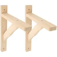 AMIG Plankdrager/planksteun van hout - 2x - lichtbruin - H320 x B280 mm - Tot 105 kg - Plankdragers