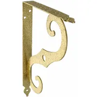 AMIG Plankdrager/steun/muurbeugel Barok - metaal - messing - H250 x B190 mm - Tot 100 kg - Plankdragers