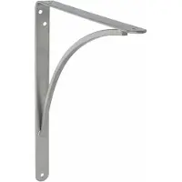 AMIG Plankdrager/planksteun van metaal - gelakt zilvergrijs - H200 x B150 mm - Tot 75 kg - Plankdragers