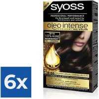 Syoss Oleo Intense - Haarverf - 4-86 - Fluweel Bruin - 115ml x 6