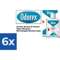Odorex Extra Dry Vloeibare Flacon - 50 ml - Deodorant - Voordeelverpakking 6 stuks