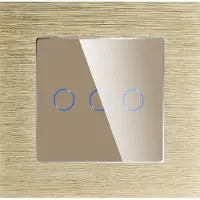 Perfect Switches TOUCH SCHAKELAAR | ALUMINIUM | GOUD | AAN/UIT | DRIEVOUDIG | WIFI + RF