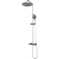 Brauer Brushed Carving opbouw regendouche met 30cm douchekop en 3 standen handdouche RVS geborsteld PVD