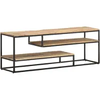 vidaXL Tv-meubel 130x30x45 cm ruw mangohout