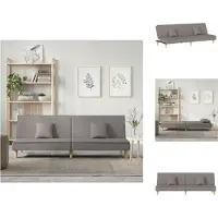 vidaXL Slaapbank stof taupe