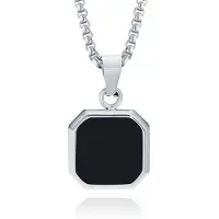 Mendes Ketting met Hanger - 15mm vierkant met Agaat