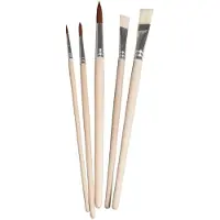 Rayher Hobby Knutsel schilder penselen synthetisch set 5-delig - Penselen