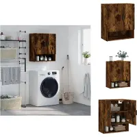 vidaXL Wandkast 60x31x70 cm bewerkt hout gerookt eikenkleurig