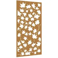 vidaXL Wanddecoratie tuin esdoornbladontwerp 105x55 cm cortenstaal