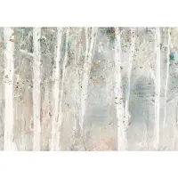 Fotobehang - Bos - Bomen - Bladeren - Herfst - Pastel - Natuur - Vliesbehang - 368x254cm (lxb)