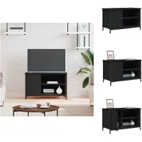 vidaXL Tv-meubel 80x40x50 cm bewerkt hout zwart