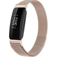 Shop4 - Geschikt voor Fitbit Inspire 2 Bandje - Large Metaal Vintage Goud