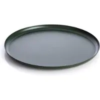 XLBoom Bao Tray Medium Ø 30cm Green - Design serveerschaal van roestvrij staal - Verkrijgbaar in Soft Black | Matt Black | Soft Copper | Red | Green - Luxe dienblad voor tafel & interieur