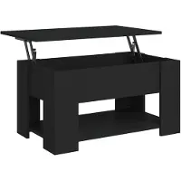 vidaXL Salontafel zwart, 79x49x41 cm, houtvezel