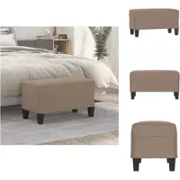 vidaXL Bankje 70x35x41 cm microvezelstof taupe