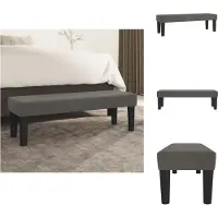 vidaXL Bankje 100x30x30 cm fluweel donkergrijs