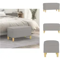 vidaXL Bankje 70x35x41 cm stof lichtgrijs