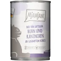 MjAMjAM 6x400g Duo Sappige Kip & Konijn op Gestoomde Pompoen Natte Kattenvoer