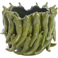 Light & Living Vaas deco 25,5x24,5x20,5 cm PEPPER keramiek donker groen (Groen, 24.5x20.5x25.5cm)